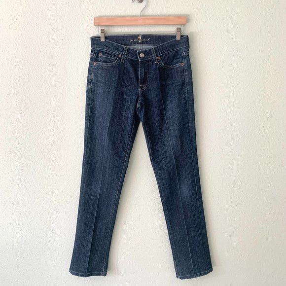 7 for All Mankind Petite Roxy Straight Leg Denim Size 27 - Picture 1 of 4
